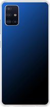 Samsung Galaxy A51 - Smart cover - Blauw Zwart - Transparante zijkanten