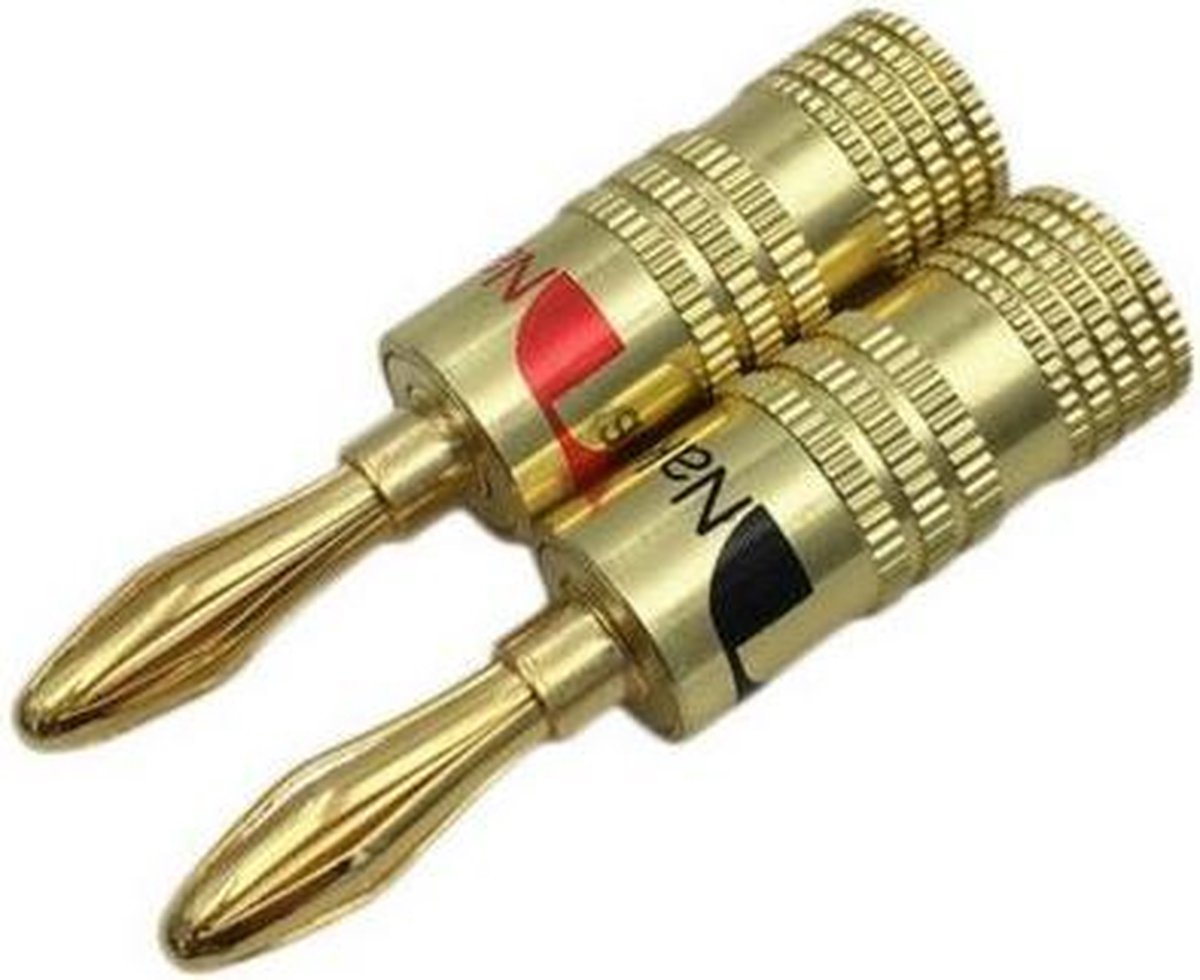 Meetsnoeren, P1041 2 stuks 4 mm banaanstekker naar