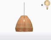 Hanglamp - IGUAZU - Conisch - Naturel Jute - Large (60x50cm) - Met LED-lamp