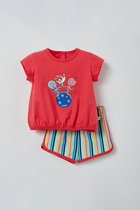 Woody - Pyjama Meisjes - Fuchsia - Octopus - 211-3-BST-S/439 - maat 12m