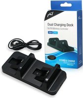 USB Oplaad Dock geschikt voor Ps4 - Dubbele Snellader geschikt voor PS4 - USB Type-C NI-MH Batterij - Draadloze Standaard -Zwart