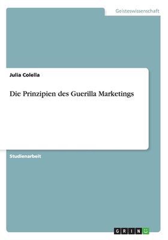 Die Prinzipien des Guerilla Marketings - cover