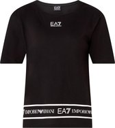 Emporio Armani EA7 Trainings T-shirt met logoprint - Zwart - Maat S