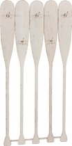 J-Line Kapstok Peddel 5Haak Hout Creme