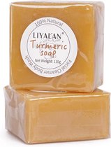 LIYALAN | Turmeric soap | Kurkuma zeep | 100% Natuurlijk | Gezichtsreiniging | Lichaamsreiniging | Body wash | Handzeep | Douchezeep | Set van 2