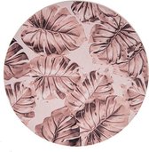 Computer - muismat leafs roze-goud - rond - rubber - buigbaar - anti-slip - mousepad