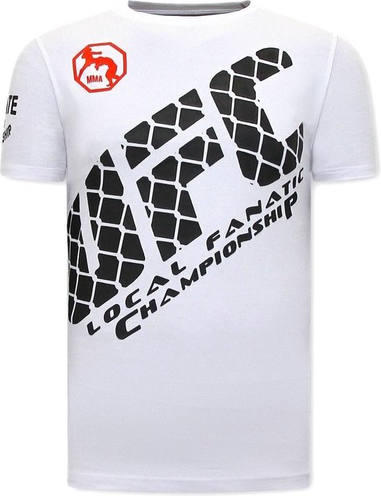 T shirts Print Heren - UFC - Wit