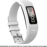 Wit bandje voor de Garmin Vivofit 1 en Vivofit 2 – Maat: zie maatfoto - horlogeband - polsband - strap - siliconen - rubber - white