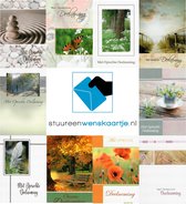 Condoleance wenskaarten kleur 10 stuks assortiment - Deelnemingskaarten - Rouwkaarten