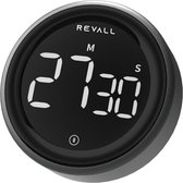 REVALL Digitale Kookwekker - Timer - Magnetisch - LED Display - Handige Draaiknop - 2021 Model - Inclusief Batterijen