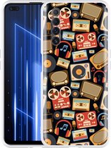 Realme X50 Hoesje Retro Patroon - Designed by Cazy