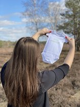 Biologisch rompertje met tekst | Ienie minie | Groen | 74/80