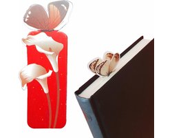 Boekenlegger Vlinder & Bloem – Bladwijzer - Bookmark – Kaartje – Calla - Kleine Cadeautjes