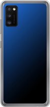 Samsung Galaxy A41 - Smart cover - Blauw Zwart - Transparante zijkanten