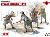1:35 ICM 35691 French Infantry (1916) (4 figures) Plastic Modelbouwpakket