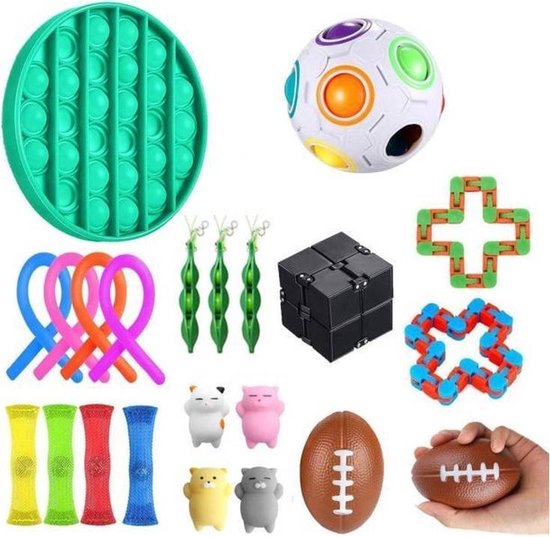 Fidget toys pakket 22 stuks Pack Fidget Zintuiglijke Speelgoed Set Reliëf...
