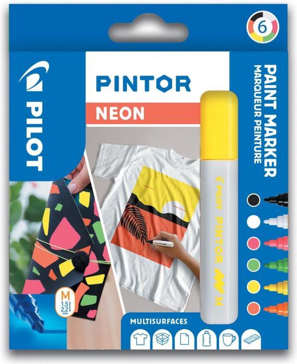 Pilot Pintor verfstiften neon set van 6