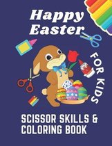 Happy Easter scissor skills coloring book for kids