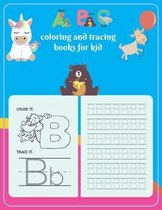 Coloring and tracing books for kid: Practice Handwriting and Color Hand Drawn Illustrations - Animal Coloring Book for Kids Ages 4-8 - Lines and Shape