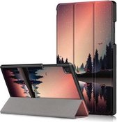 Samsung Galaxy Tab A7 2020 - Smart Tri-Fold Hoesje - Effen kleur - Bomen Print
