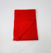 Handdoek | Hamamdoek met één zijde badstof | Terry | Rood | 100 x 170 CM