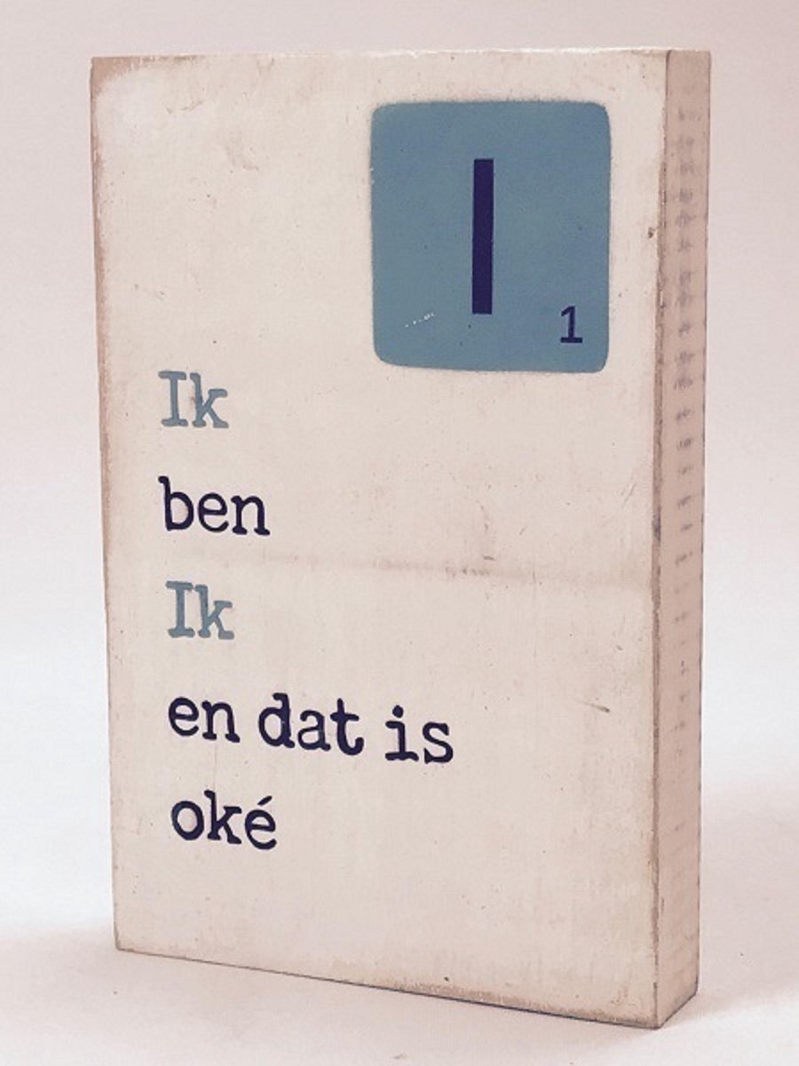 Tekstblok 10x15 2 cm dik Ik