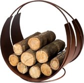 Rouille en métal de stockage de bois de chauffage