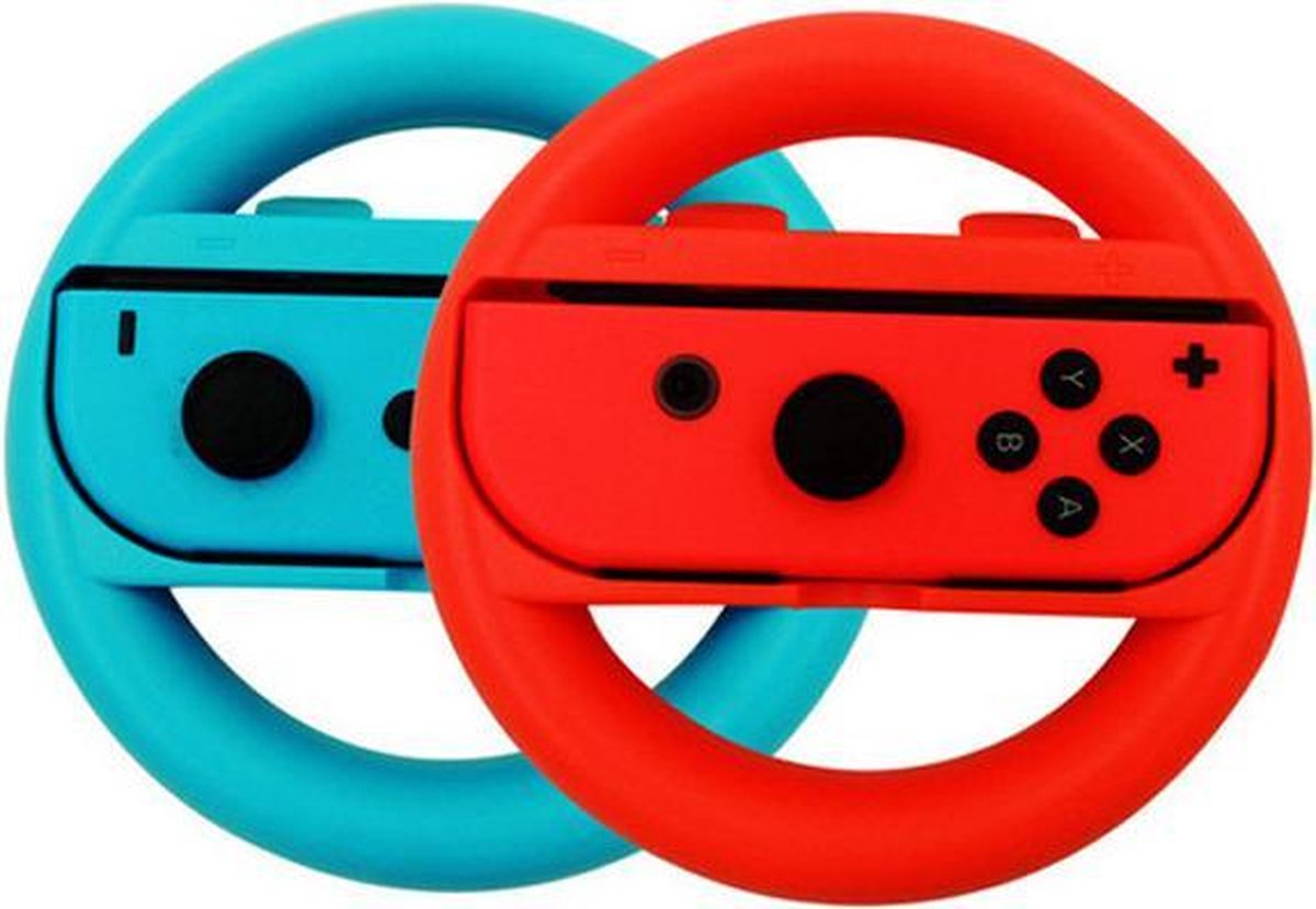 Switch stuur voor Joy-Con - 2 stuks - Rood/Blauw - Nintendo Switch Accessoires - Geschikt voor Ninte