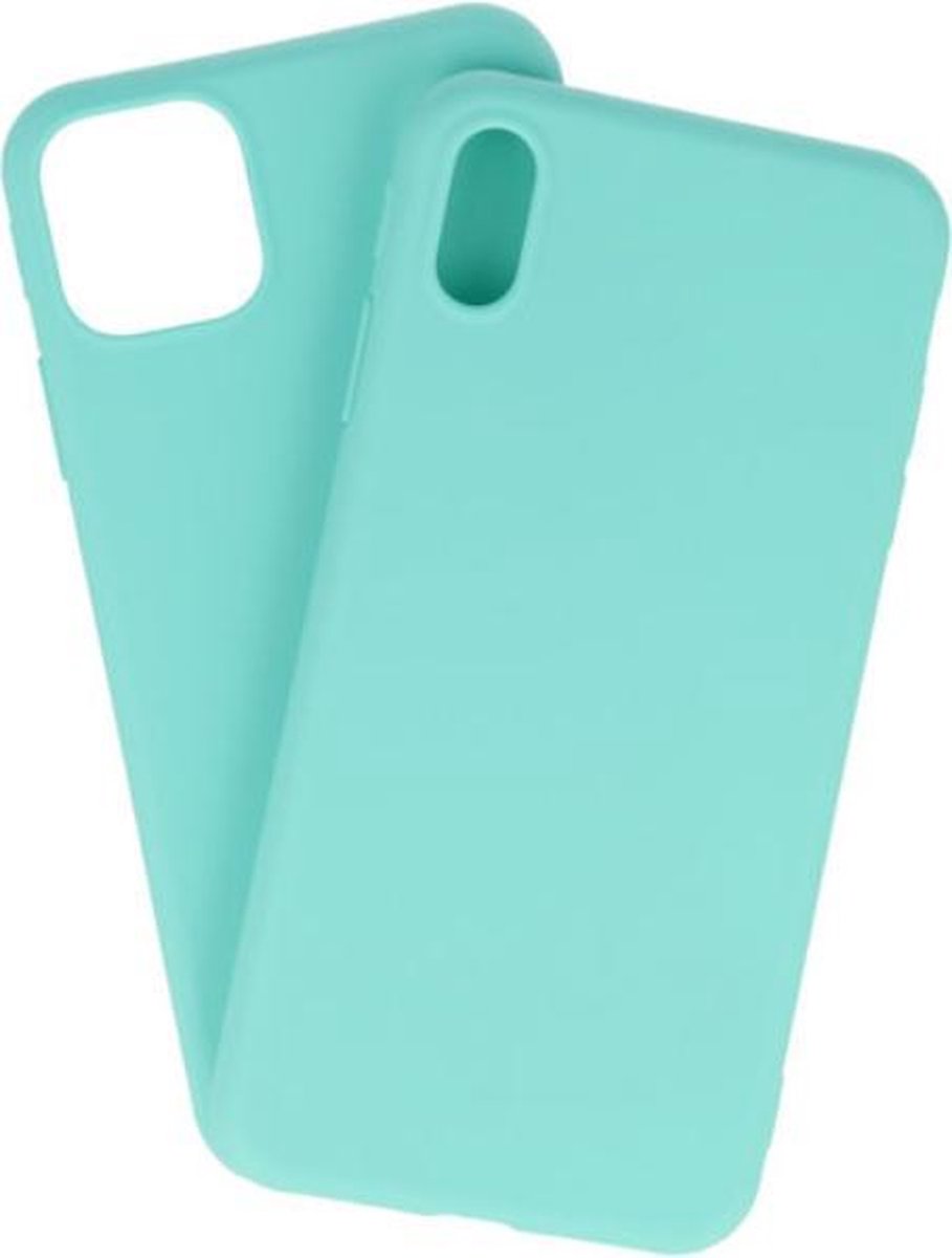 TF Cases | Apple iPhone 12 | Turquoise| silicone| back hoesje | High Quality | Comfortabel | Heel Sterk |