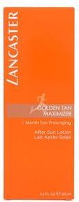 Lancaster Golden Tan Maximizer After Sun Lotion kartonnen verpakking in oranje.