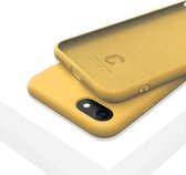 LIQUIDE | Protection 180 ° - Silicone Velvet + MicroFibre Shockproof Backcover - Coque de téléphone pour iPhone 7/8 - Jaune