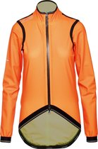 BIORACER Kaaiman - Regenjas Fiets - Dames - Oranje - Waterafstotend & Winddicht - Reflecterend - Maat S