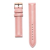 KRAEK Roze Rosé Goud - Leren bandje - horlogebandje - 16 mm bandje - Met pushpin