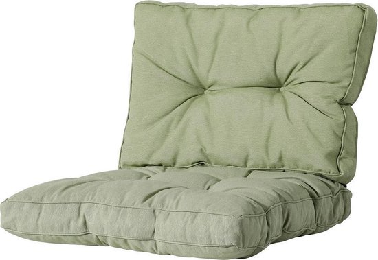 TexDeko® Loungekussenset met rugkussen voor rotanmeubels - tuinkussen
