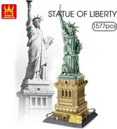 WanGe Architecture Statue of Liberty New York - 1577 Onderdelen - Compatibel met grote merken - Bouwdoos