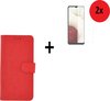 Rood Hoesje + 2x Screenprotector