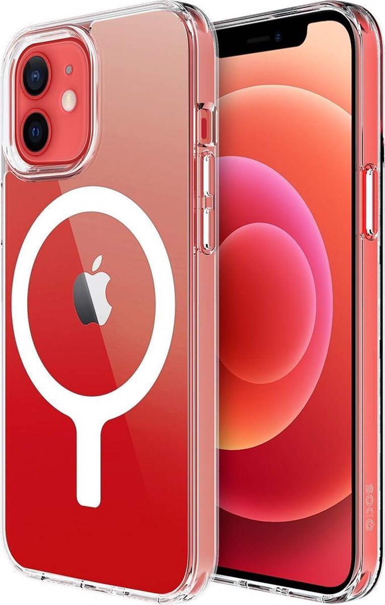 Wiwu - Hoesje geschikt voor iPhone 12 / 12 Pro / Apple magnetische Ring & oplaadfunctie - Magnetic Crystal Case - TPU Back Cover - Transparant