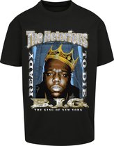 Heren T-Shirt Biggie - Notorious B.I.G. - Crown Oversize Tee zwart