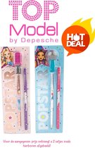 Top Model Popstar potloden met unieke gum - 2 setjes - Voordeelbundel
