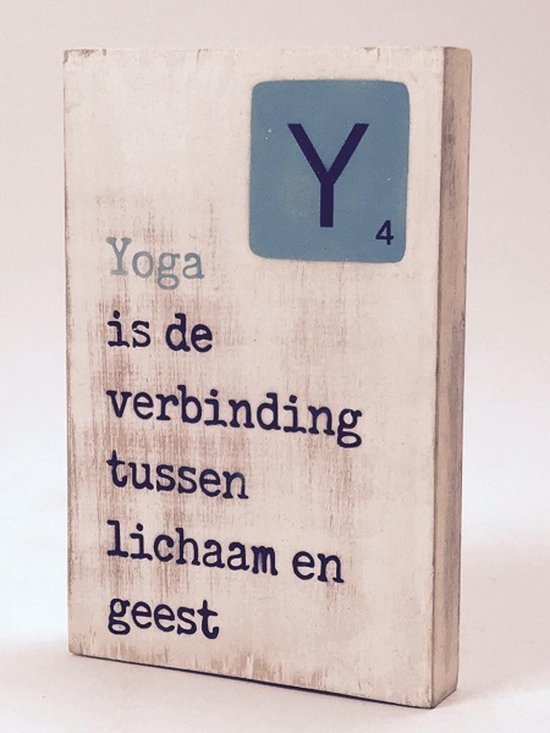 Tekstblok 10x15 2 cm dik Yoga