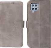 Samsung Galaxy A42 5G Hoesje - Book Case Telefoonhoesje - Kaarthouder Portemonnee Hoesje - Wallet Cases - Grijs