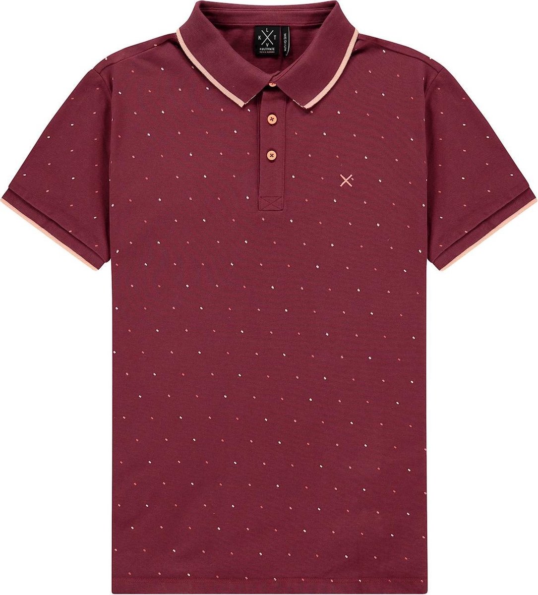 Kultivate Polo PL Hexagon Rood - Maat L