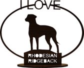Decoratie I Love Rhodesian Ridgeback ( Fineer Walnoot )