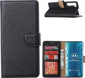 Motorola Moto Edge - Bookcase Zwart - portemonee hoesje