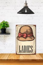 3d effect Retro Hout Poster Ladiess