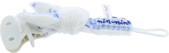 Leuke Nin Nin baby set Jongen Rammelaar , Speenhouder, Kraamboekomslag - Blauw van Little Dutch — afbeelding 3