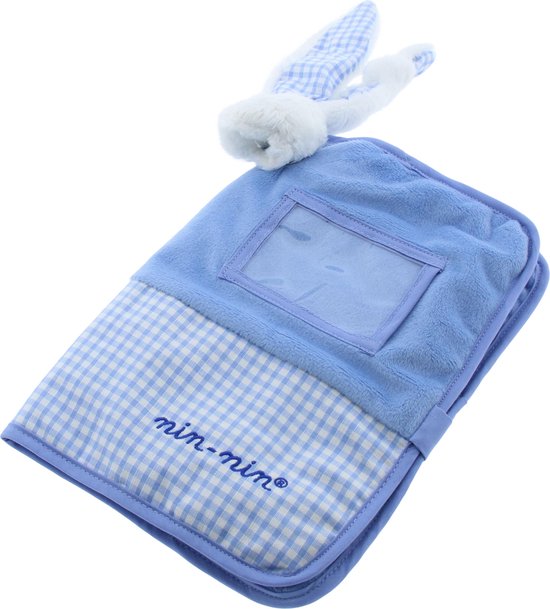Leuke Nin Nin baby set Jongen Rammelaar , Speenhouder, Kraamboekomslag - Blauw van Little Dutch — afbeelding 2