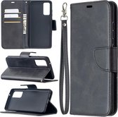 Samsung Galaxy S20 FE hoesje - MobyDefend Wallet Book Case Met Koord - Zwart - GSM Hoesje - Telefoonhoesje Geschikt Voor: Samsung Galaxy S20 FE