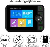 DAB+ Receiver Auto - Digitale Radio - Autoradio - Bluetooth - 2,5" Kleuren LCD - USB + TF-card + Aux aansluiting - Handsfree Carkit - FM Ontvanger Bluetooth - FM Zender - MP3 - incl Antenne -