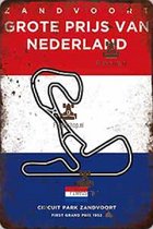 Circuit Zandvoort - metalen poster - bord -  redbull - red bull racing - red bull - Max Verstappen - Verstappen - F1 2021 - Formule 1 - F1 - Zandvoort -  mancave - zandvoort formule 1